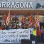 Hoy viernes ha tenido una nueva concentración de trabajadores de ADIF en Tarragona
